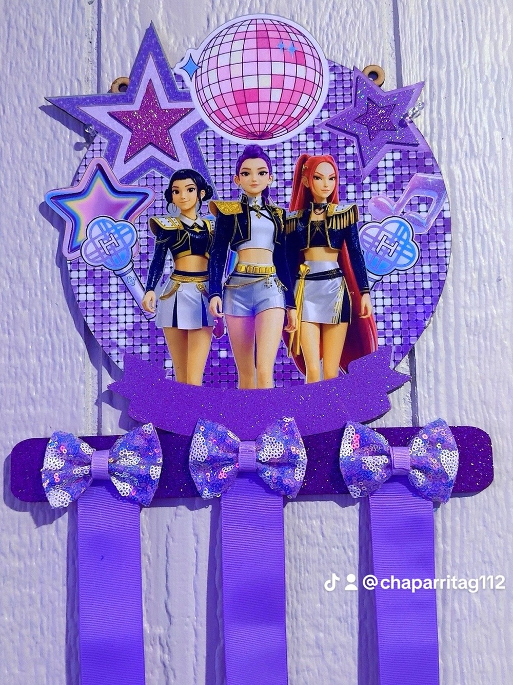 Purple Dance Party Hair Bow Holder - Home Party Supplies